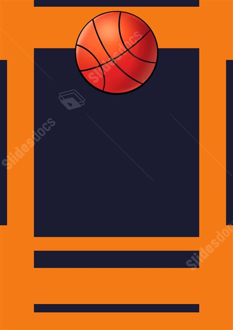 Yellow Cartoon Basketball Page Border Background Word Template And ...