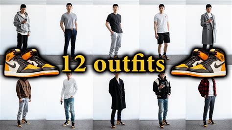 How to style - Air Jordan 1 High 'Yellow Toe/Taxi' (12 Outfits!) - YouTube