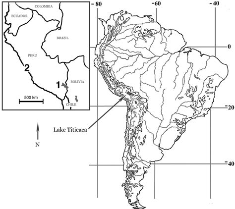 Location of the Lake Titicaca Basin on the continent of South America ...