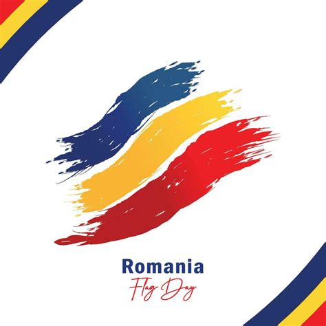 Romania flag day concept in brush design 24053682 Vector Art at Vecteezy