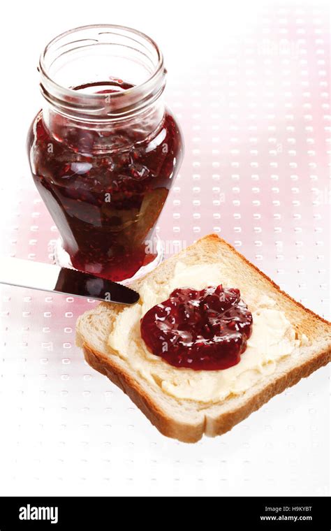 Jam on toast Stock Photo - Alamy