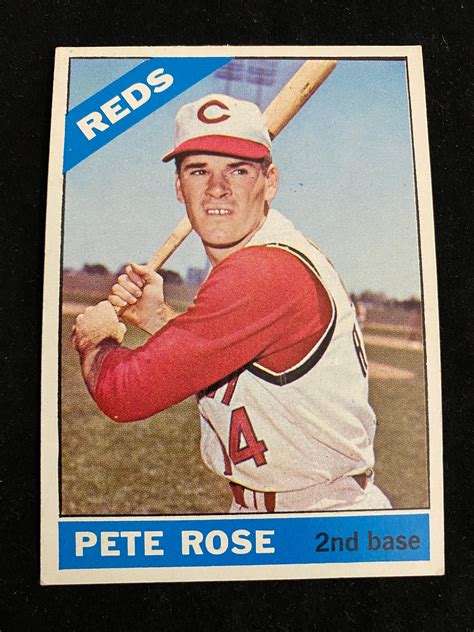 Lot - (EXMT) 1966 Topps Pete Rose #30 Baseball Card - Cincinnati Reds