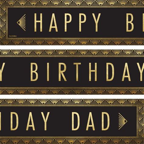 Happy Birthday Dad Paper Banners - 1m (3pk) | Party Delights