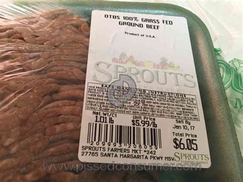 Sprouts Farmers Market - Meat Review Jan 10, 2020 @ Pissed Consumer