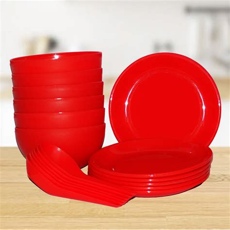 Soup Bowl Set with Spoon and Saucer - 18 pcs