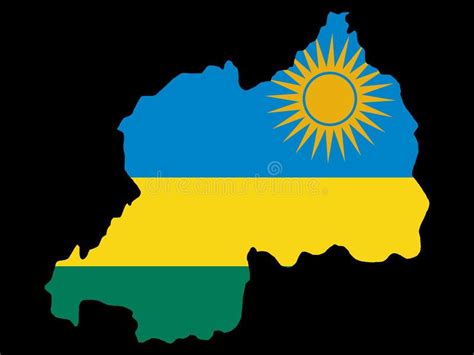 Map of Rwanda. And Rwandan flag illustration , #spon, #Rwanda, #Map, # ...