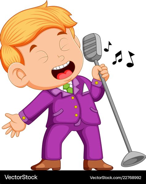 Young man singing Royalty Free Vector Image - VectorStock