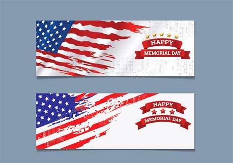 Memorial Day Banner Collection 149858 Vector Art at Vecteezy