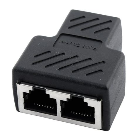 Rj45 1 Female To 2 Female Splitter Adapter - Adapter View