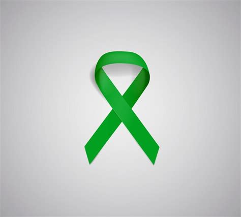 Premium Vector | Realistic green ribbon awareness symbol.