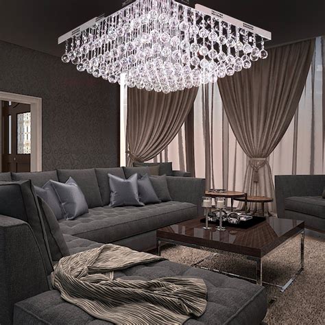 Lights & Lighting Modern LED K9 crystal chandeliers lights living room ...