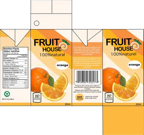 Flat template design | Juice Box Design | Fruit juice packaging, Drinks ...