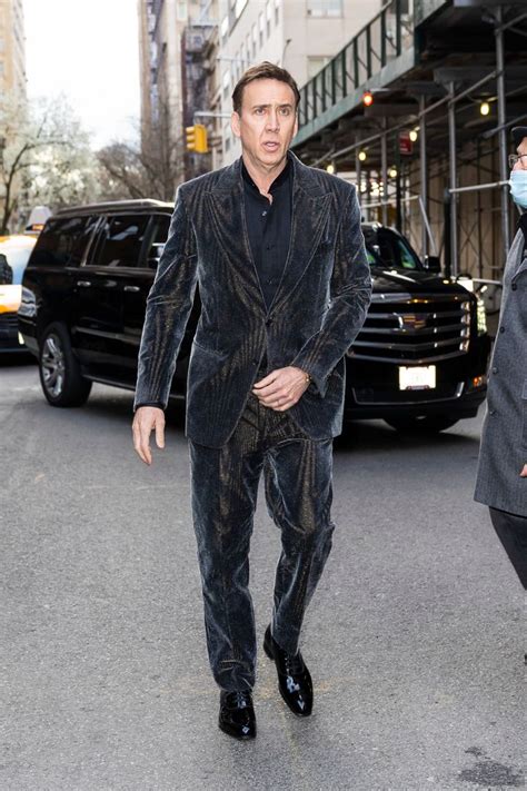 Nicolas Cage Wore a Glittery Suit Because It Reminded Him of Tree Bark ...