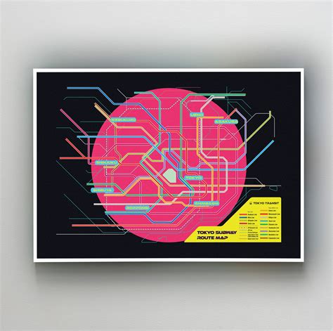 Tokyo Subway Map Poster Cyberpunk Inspired Tokyo Metro Map ...