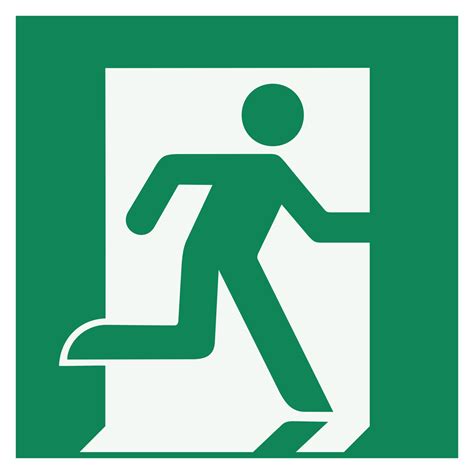 Emergency Exit Sign (Right Hand, ISO 7010) - Baden Consulting