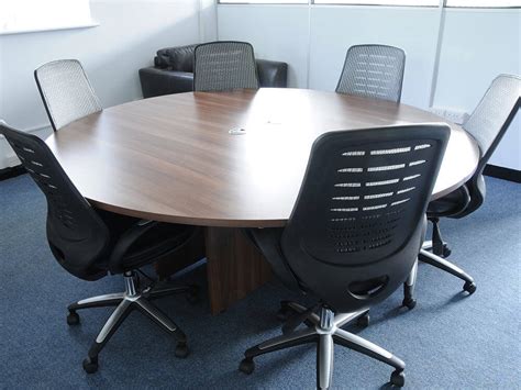 TCS Round Meeting Office Table on Arrowhead Base - Rapid Office Furniture