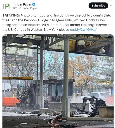 BREAKING: Explosion at Rainbow Bridge Prompts Closure of All US-Canada ...