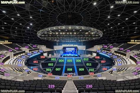 Hydro SSE Arena Glasgow detailed seat numbers seating plan - MapaPlan.com