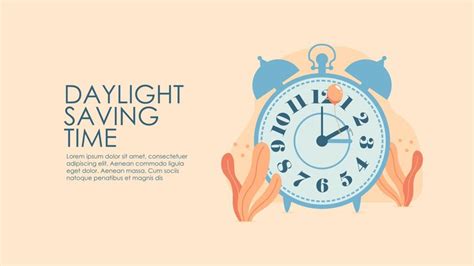 Premium Vector | Daylight saving time banner template vector flat design