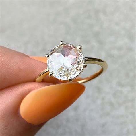 hand in Freeze hug vintage rose cut diamond engagement ring Custodian ...