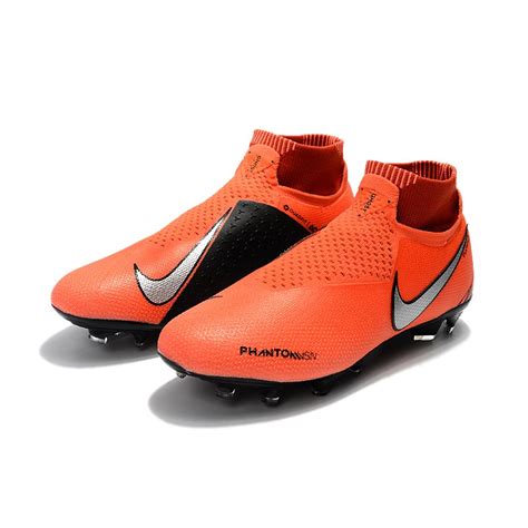 Nike Phantom VSN Elite DF FG New Boots - Orange Black Silver