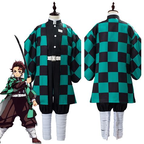 Anime Demon Slayer: Kimetsu no Yaiba Kamado Tanjirou Uniform Outfit ...