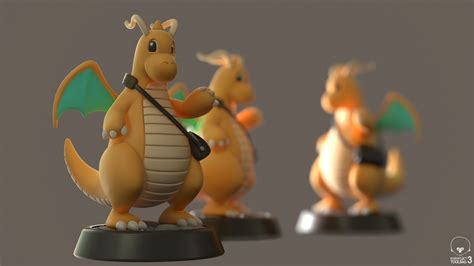 Dragonite dragon figurine 3D model 3D printable | CGTrader