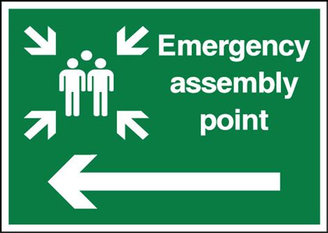 Emergency assembly point sign at discount prices