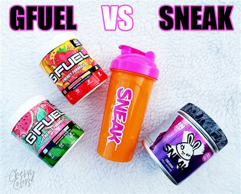 GFUEL vs SNEAK Energy Formula - Cherry Colors - Cosmetics Heaven!