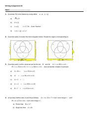 Set Theory and Relations Writing Assignment | Course Hero