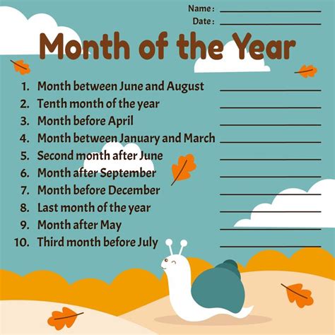 Days And Months, Months In A Year, Printable Worksheets, Free ...