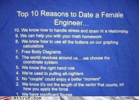 Top 10 Reasons to Date a Female Engineer