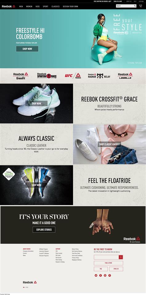 Reebok | eCommerce Website Design Gallery & Tech Inspiration