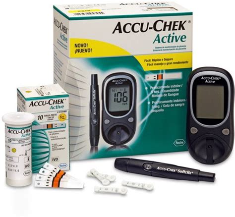 ACCU-CHECK Active Glucose Monitor with 10 Strips Glucometer Price in ...