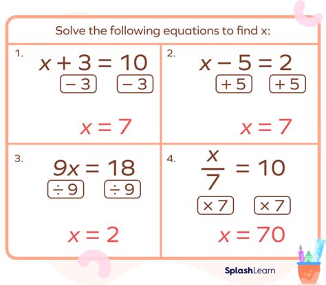 Solving One-step Equations: Definition, Steps, Rules, Examples