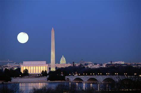 Usa, Washington Dc Skyline, Night With Photograph by James P. Blair ...