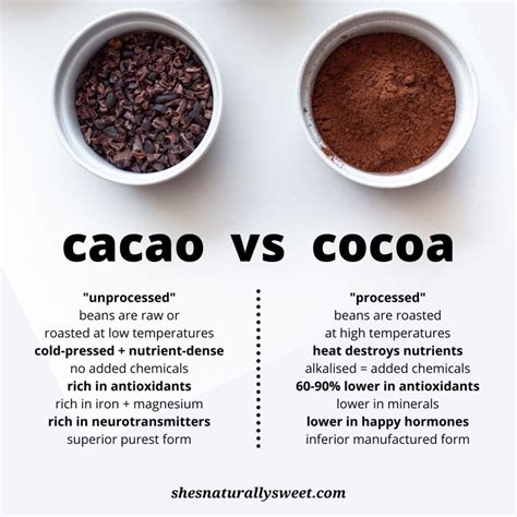 Cacao vs Cocoa | She's Naturally Sweet