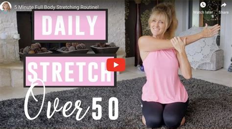 5 Minute Full Body Stretching Routine For Women Over 50 | Full body ...