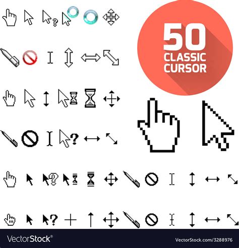 Classic cursor pack Royalty Free Vector Image - VectorStock