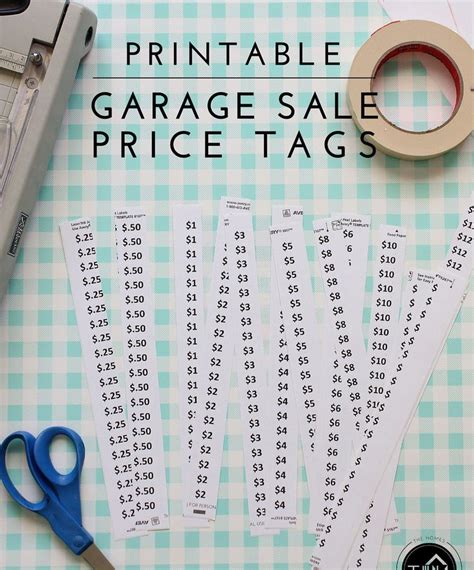 Printable | Garage Sale Price Tags | The Homes I Have Made