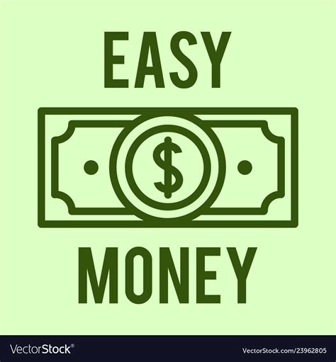 Concept of easy money dolla Royalty Free Vector Image