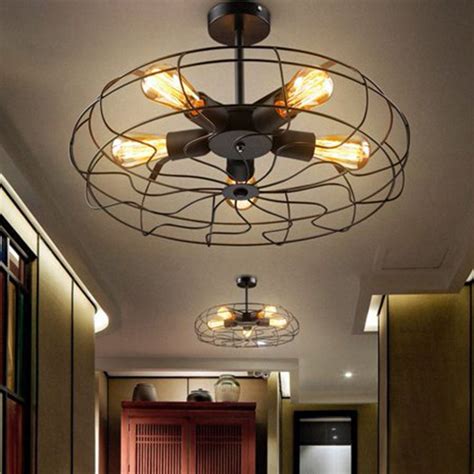 Semi Flush Mount Ceiling Light - Vintage Pendant lights Industrial ...