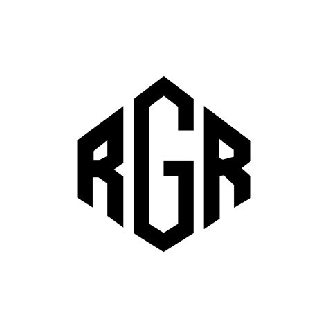 diseño de logotipo de letra rgr con forma de polígono. diseño de ...