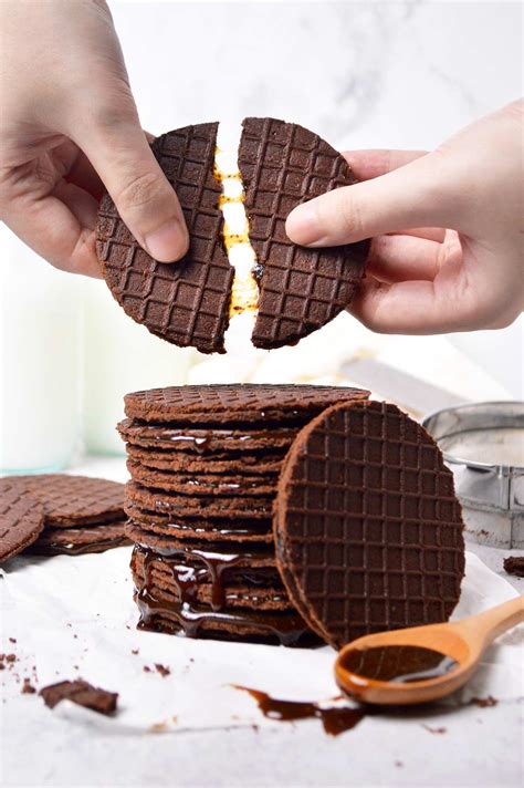 Chocolate Stroopwafels - Jaja Bakes