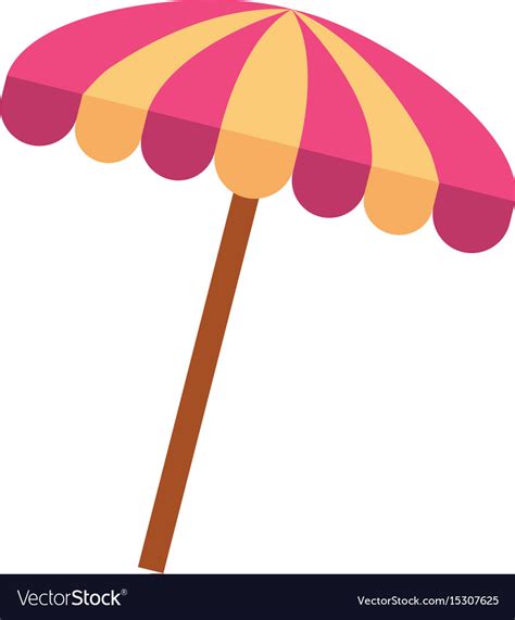 Beach umbrella summer icon Royalty Free Vector Image