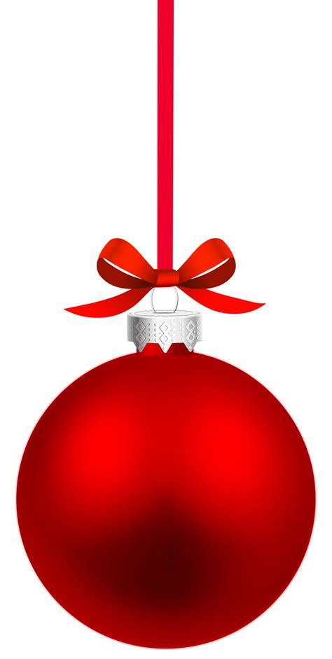 Red Hanging Christmas Ball PNG Clipart - Best WEB Clipart