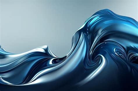 Premium Photo | Blue abstract surreal wavy liquid wallpaper