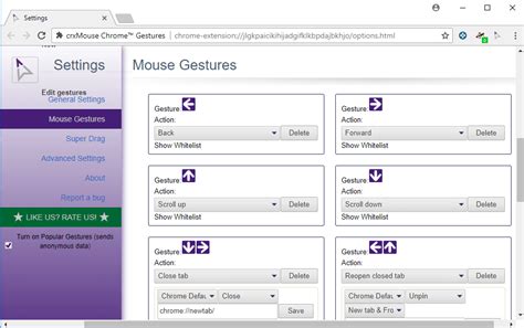 crxMouse Chrome Gestures extension - gHacks Tech News