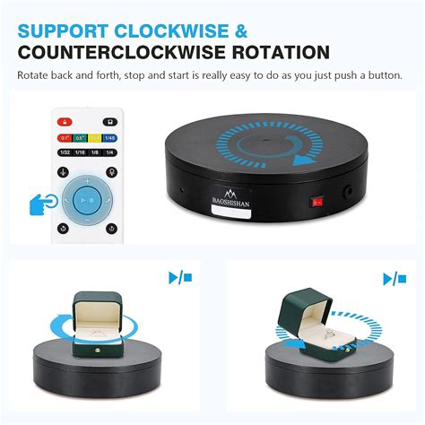 Buy BAOSHISHAN Electric Remote Control Rotating Turntable Display ...