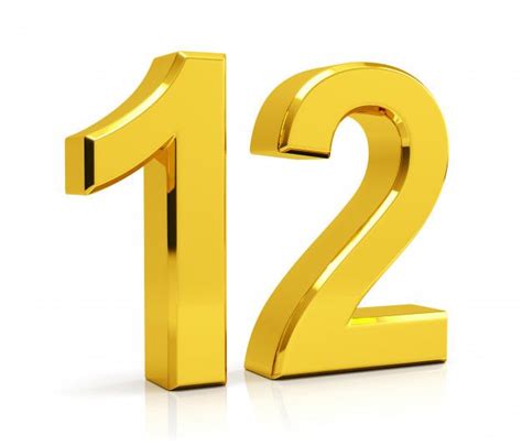 the number twelve is shown in gold, and it appears to be two years old